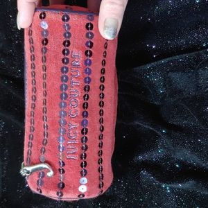 Juicy Couture Vintage Velour Small Cosmetic Barrel Bag